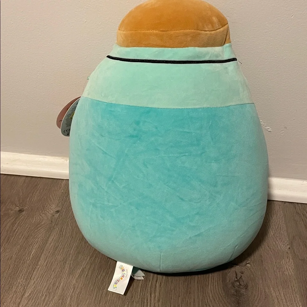 Squishmallows Teal and Tan Space-Themed Pillow Reishi